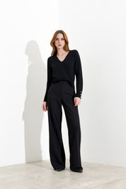 Pantalone a palazzo fluido