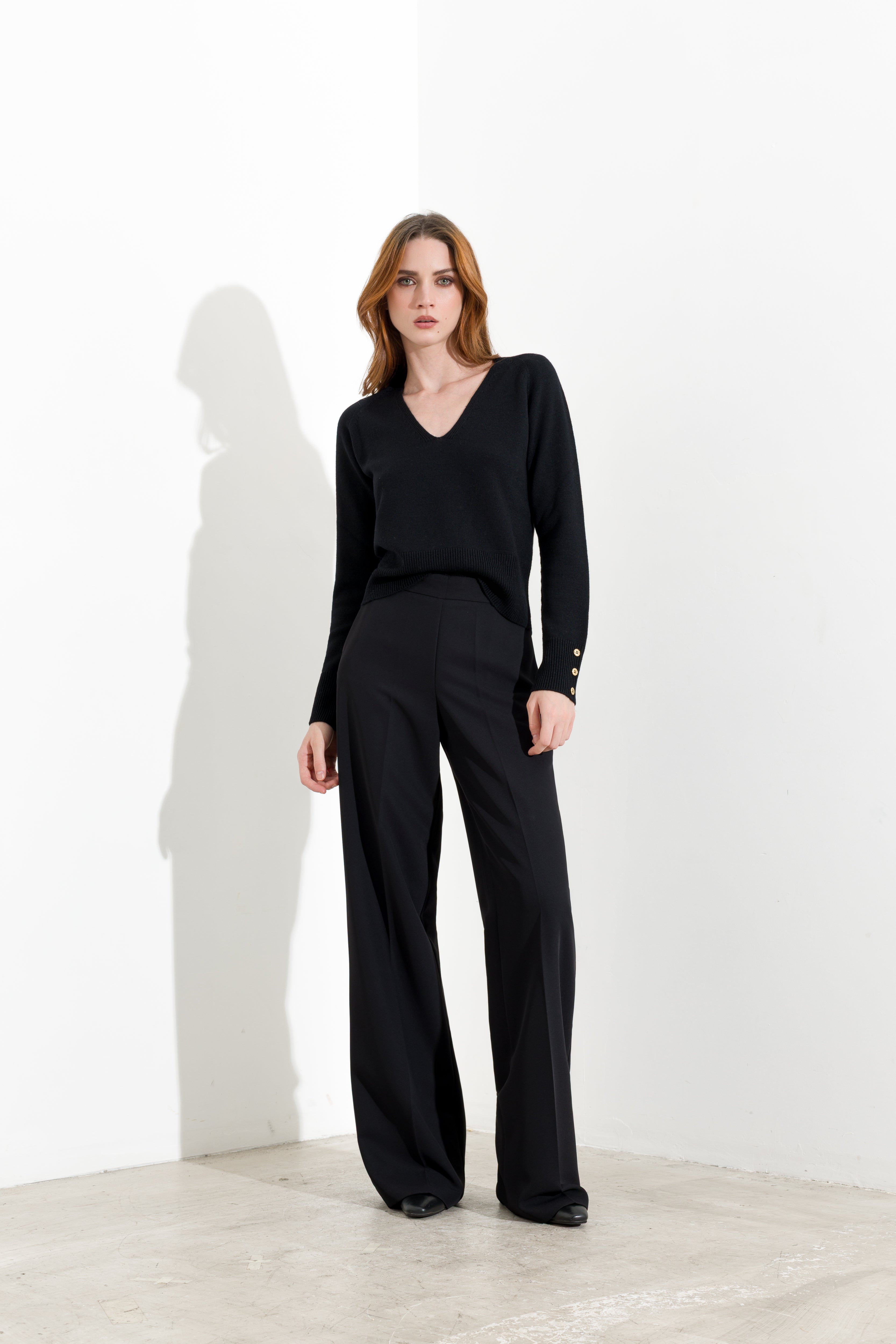 Pantalone a palazzo fluido