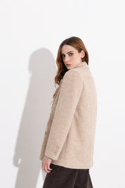 Blazer doppiopetto con dettagli beaded