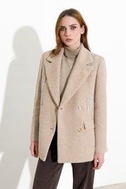 Blazer doppiopetto con dettagli beaded