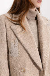 Blazer doppiopetto con dettagli beaded