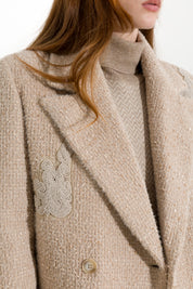 Blazer doppiopetto con dettagli beaded