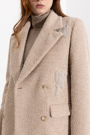 Blazer doppiopetto con dettagli beaded
