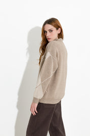 Maglia mezzo collo a rombi - Friendly Sweater