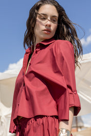Oversized cotton shirt