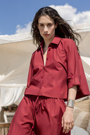 Oversized cotton shirt