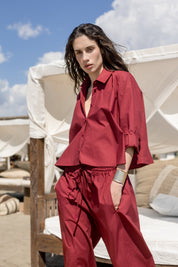 Oversized cotton shirt
