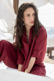 Oversized cotton shirt