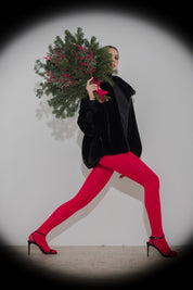 Short faux mink jacket