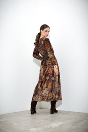 Abito in velluto stampato