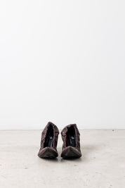 Pumps con bordo arricciato
