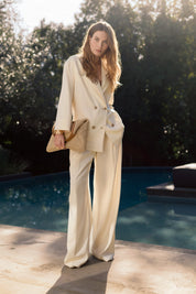 Viscose linen trousers