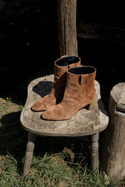 Texanische Stiefeletten aus Veloursleder