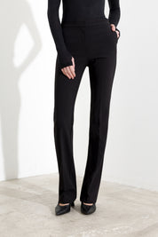 Pantaloni flare a vita alta