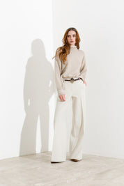 Maglia mezzo collo con dettagli a contrasto - Friendly Sweater