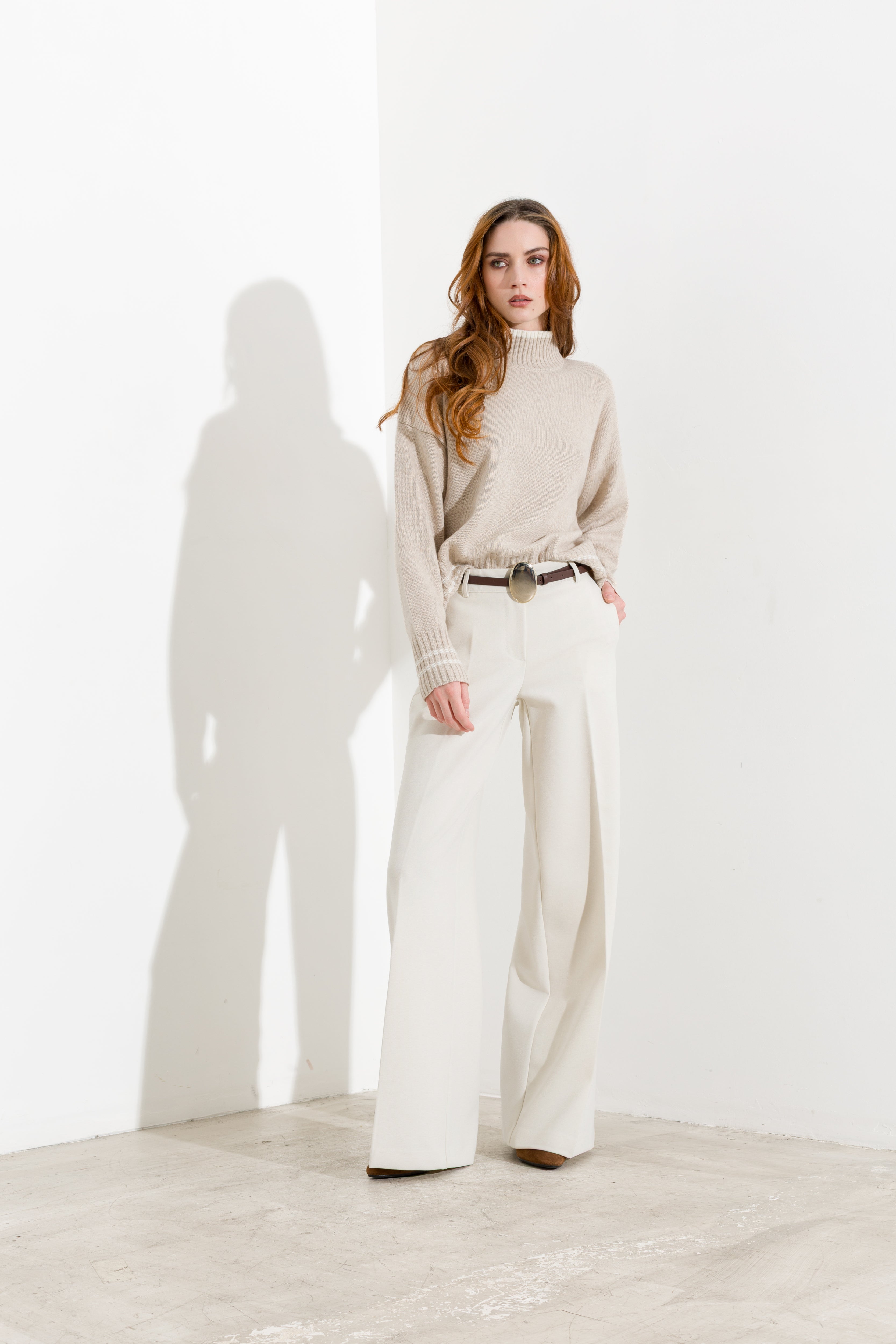 Maglia mezzo collo con dettagli a contrasto - Friendly Sweater