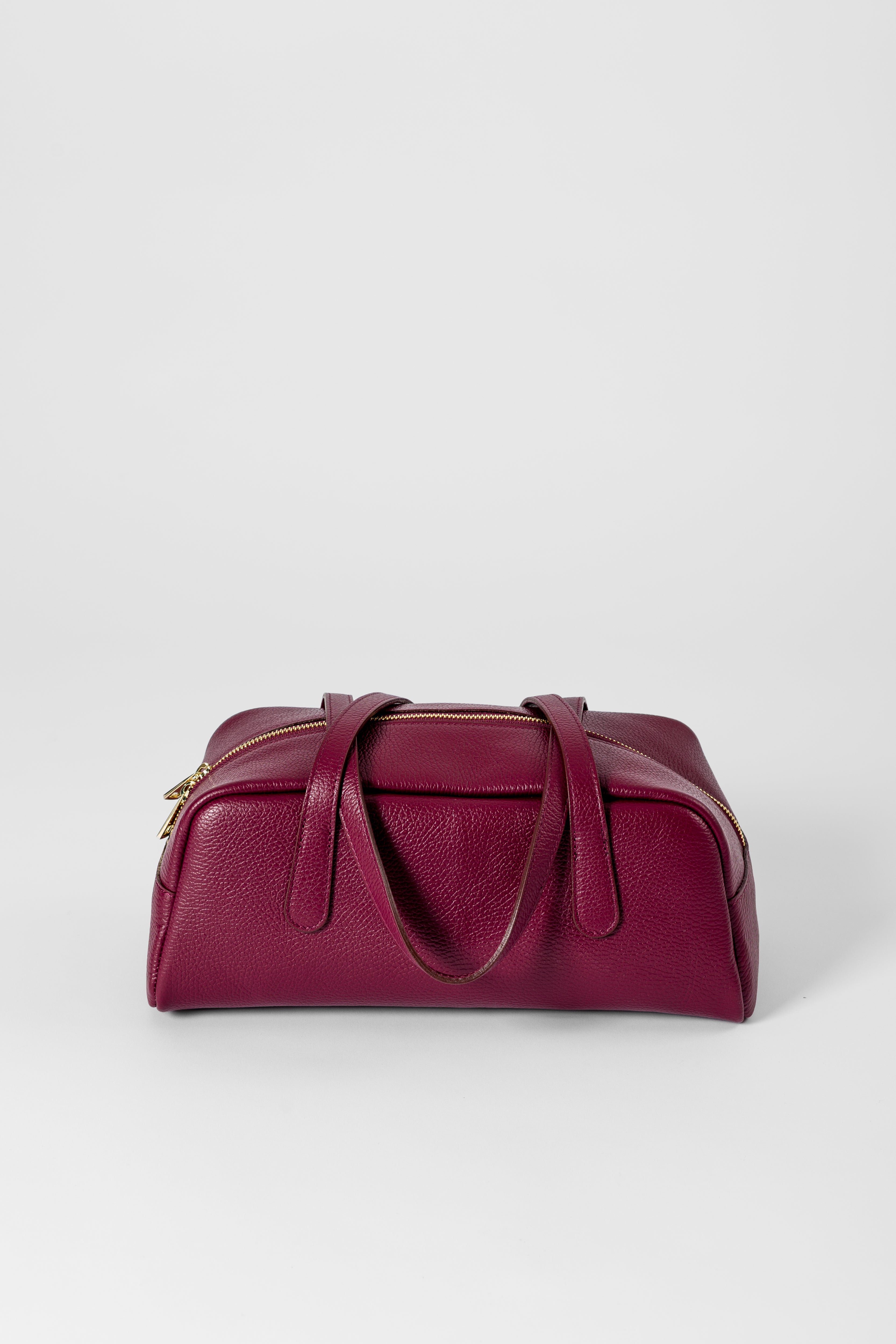 Bowling bag in pelle martellata