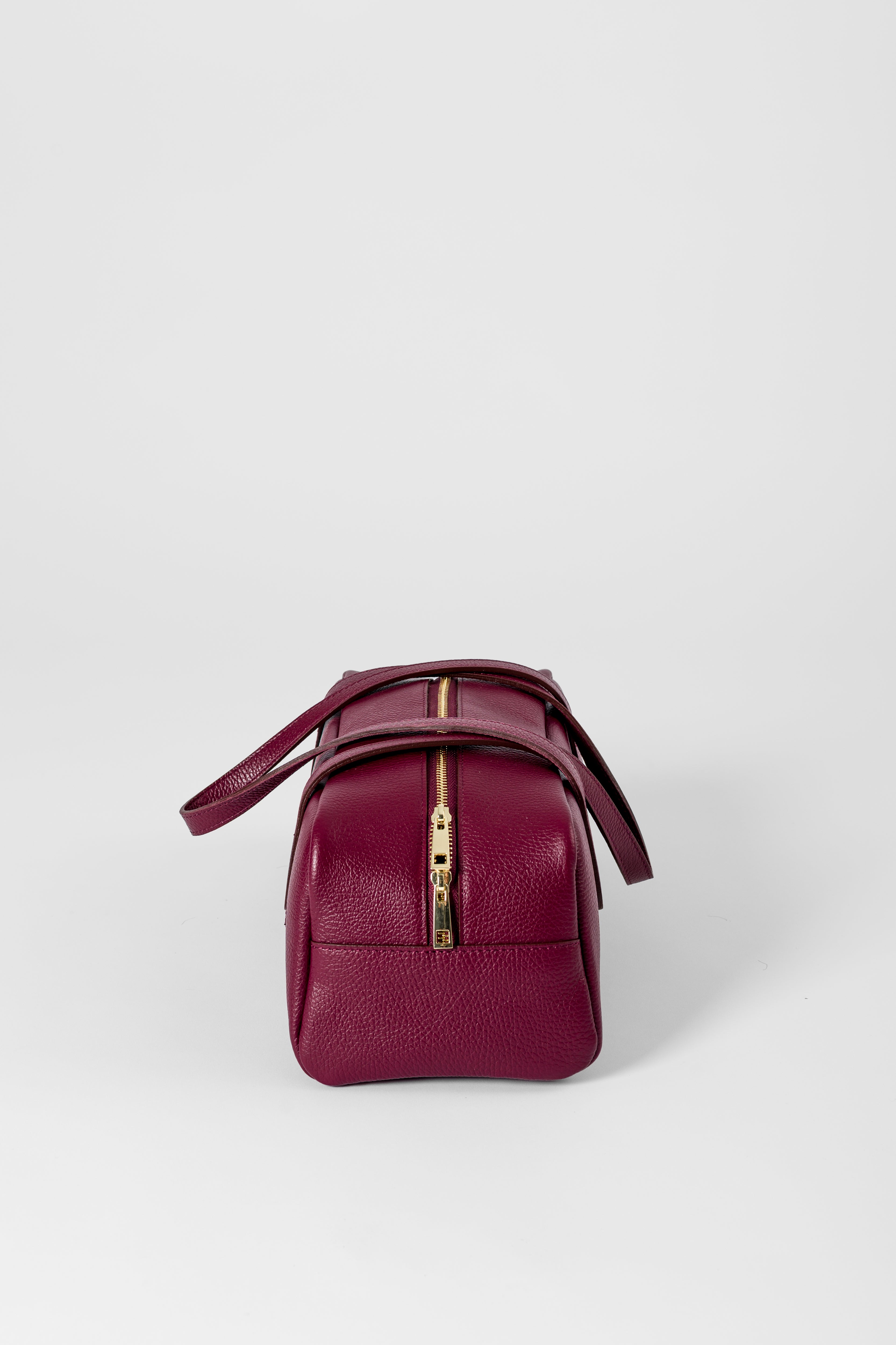 Bowling bag in pelle martellata