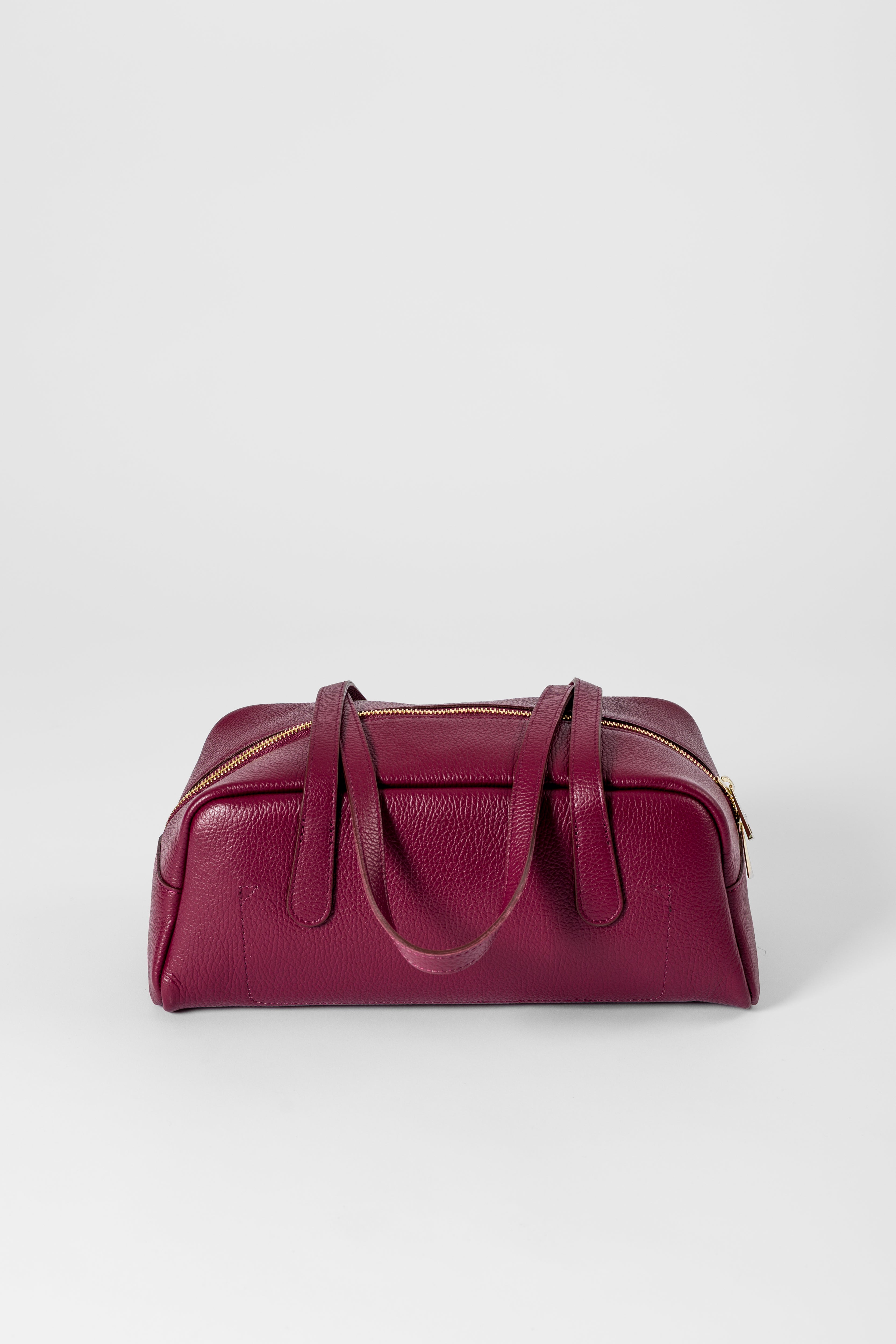 Bowling bag in pelle martellata