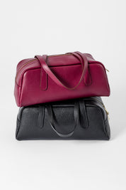 Bowling bag in pelle martellata