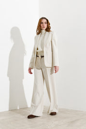 Blazer con chiusura gioiello