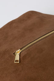 Borsa hobo in camoscio con frange