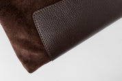 Borsa hobo in camoscio e pelle martellata