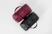 Bowling bag in pelle martellata