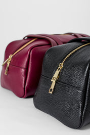 Bowling bag in pelle martellata