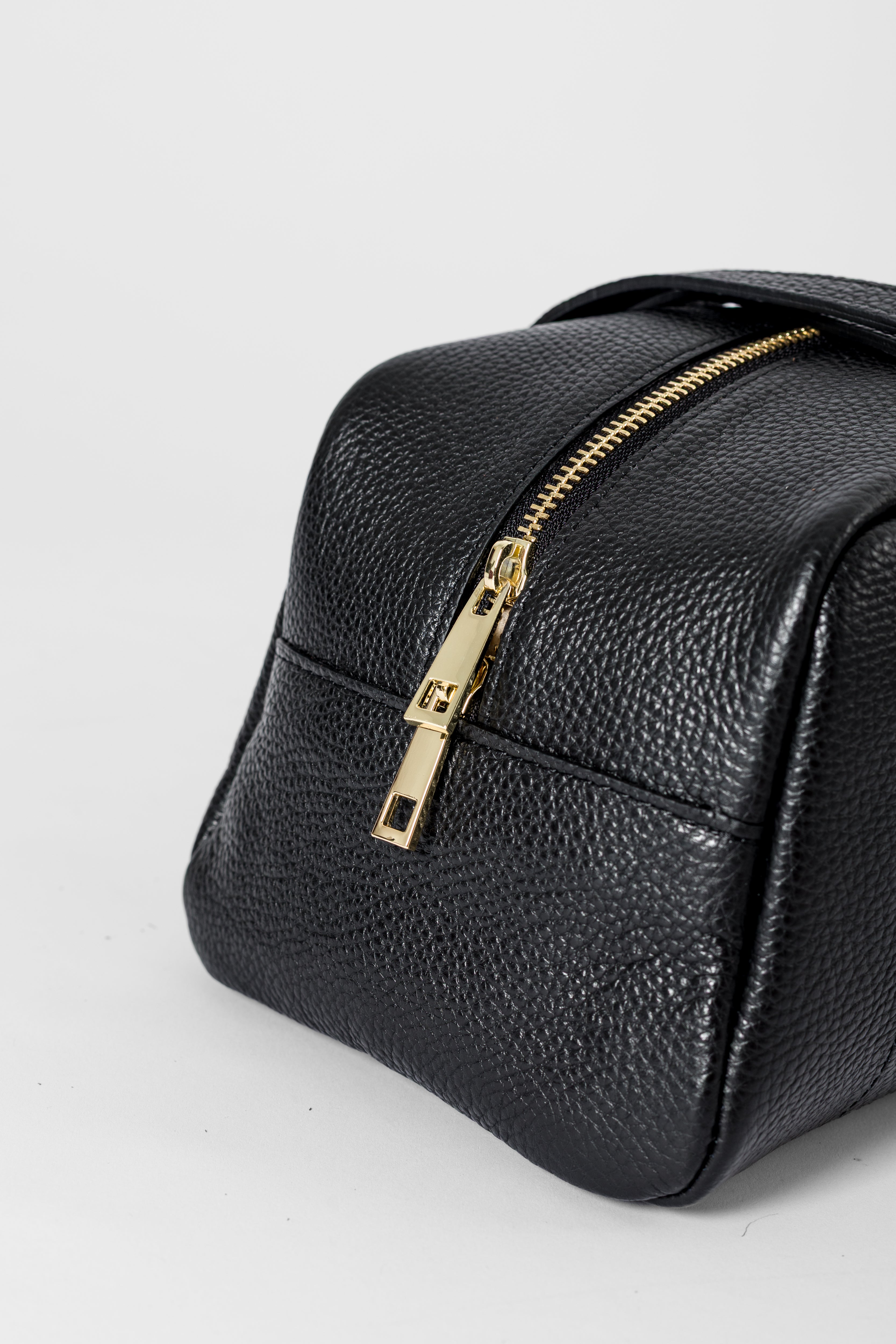 Bowling bag in pelle martellata
