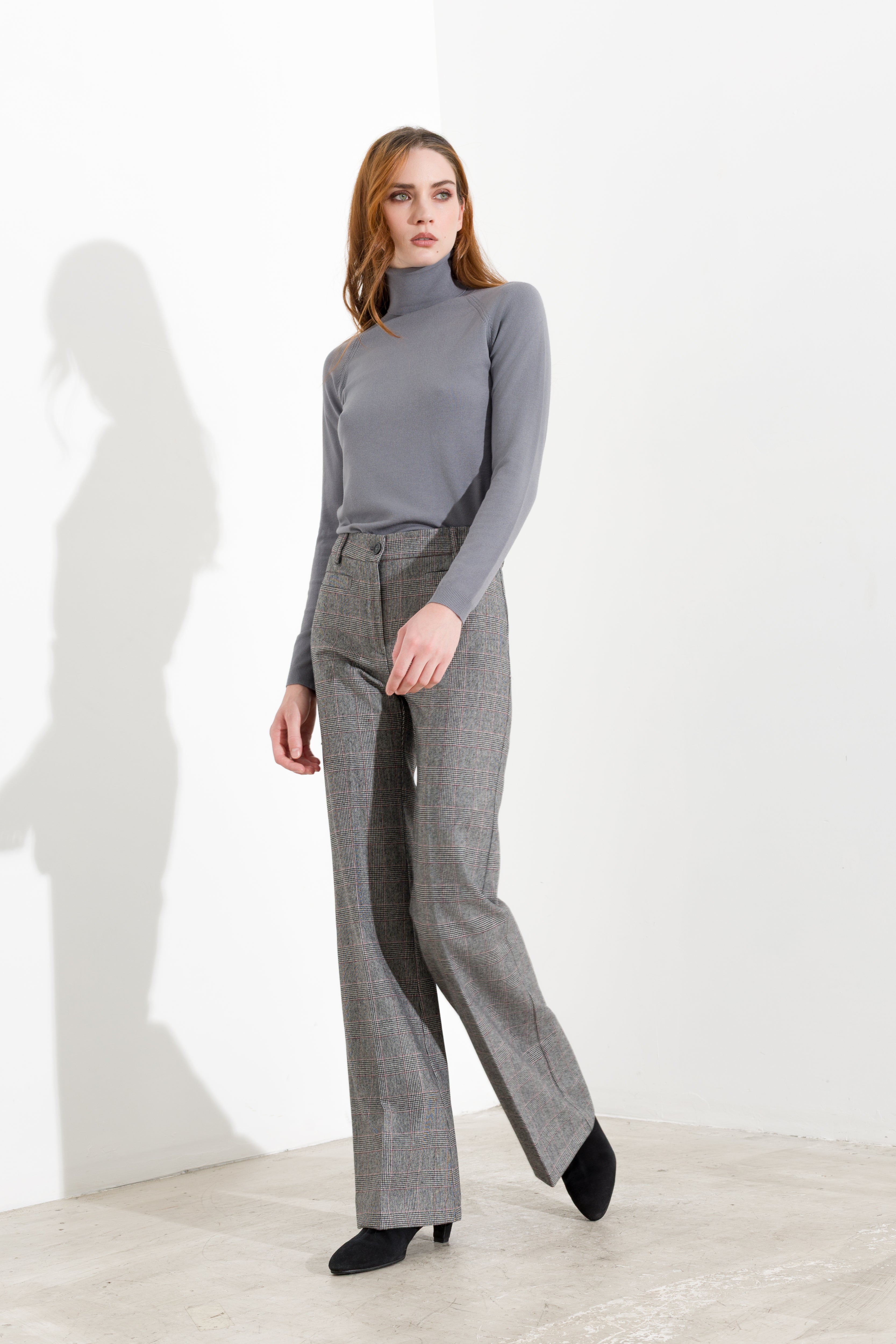 Pantaloni Flare in Principe di Galles