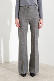 Pantaloni Flare in Principe di Galles