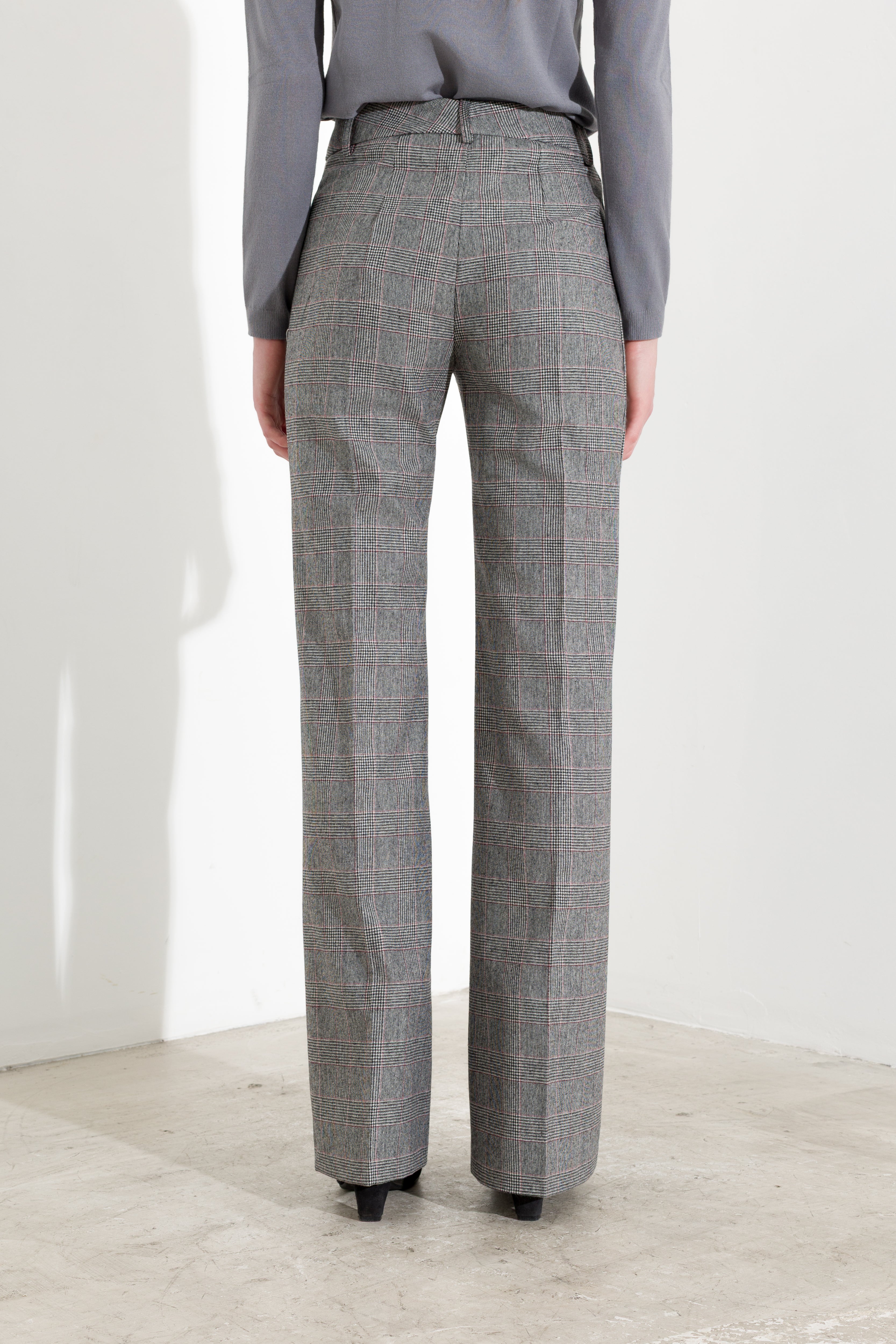 Pantaloni Flare in Principe di Galles