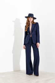 Blazer con chiusura gioiello