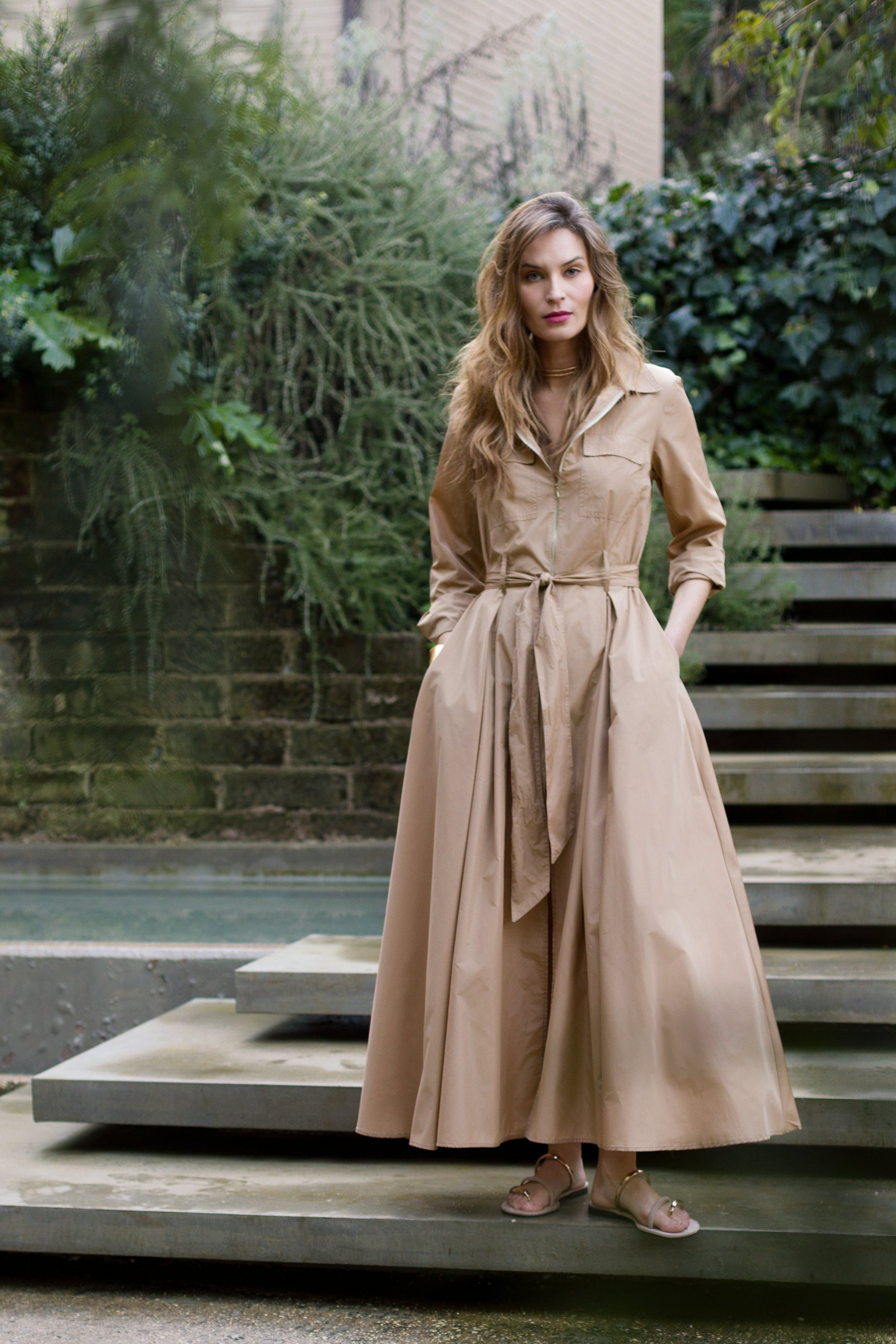 Abito lungo in taffetta leggero - Compagnia Italiana