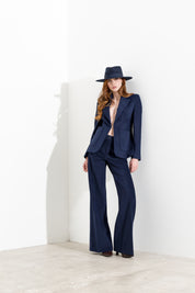 Blazer con chiusura gioiello