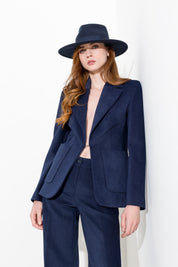 Blazer con chiusura gioiello