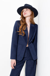 Blazer con chiusura gioiello