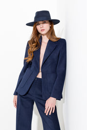 Blazer con chiusura gioiello