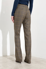 Karierte Hose mit geradem Bein