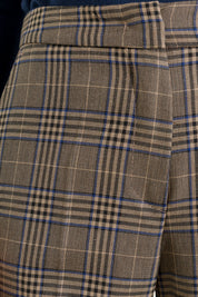 Karierte Hose mit geradem Bein
