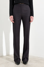 Pantalone gessato gamba dritta