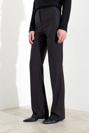 Pantalone gessato gamba dritta