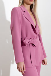 Giacca con cintura in fluido diagonale - Compagnia Italiana