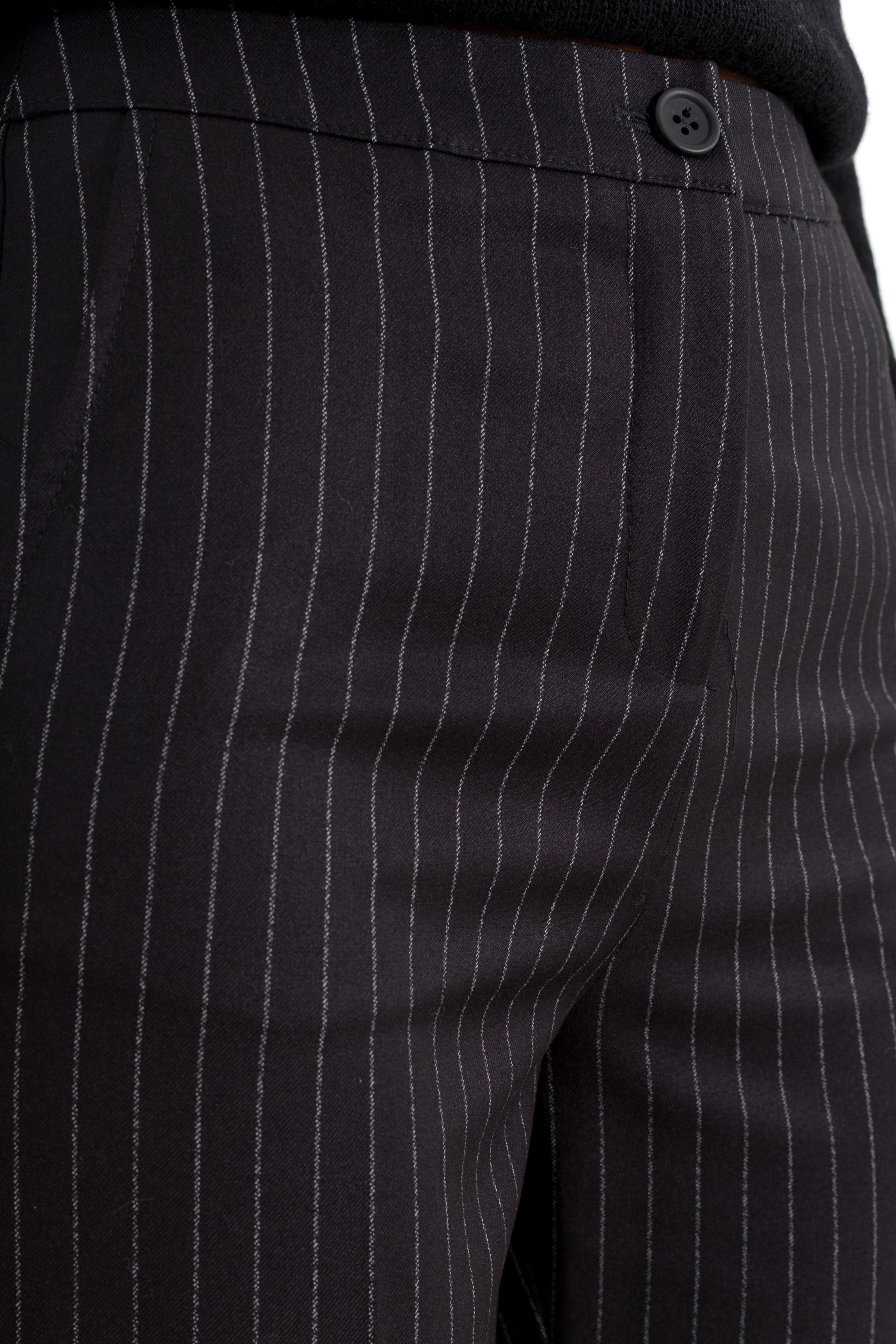 Pantalone gessato gamba dritta