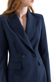 Blazer doppiopetto con revers a lancia