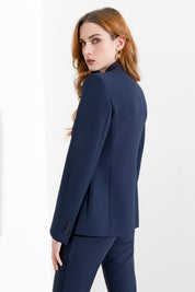 Blazer doppiopetto con revers a lancia