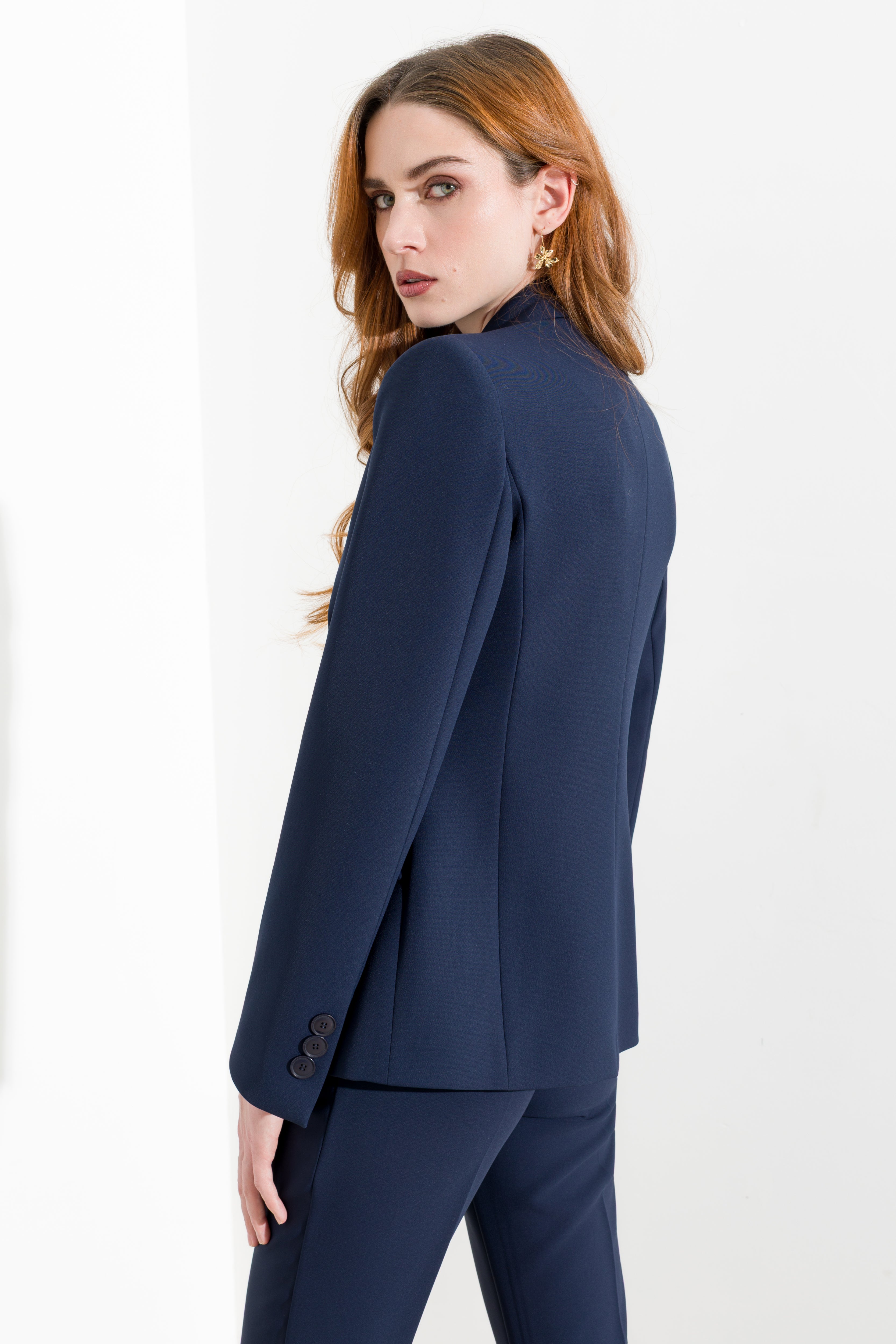 Blazer doppiopetto con revers a lancia
