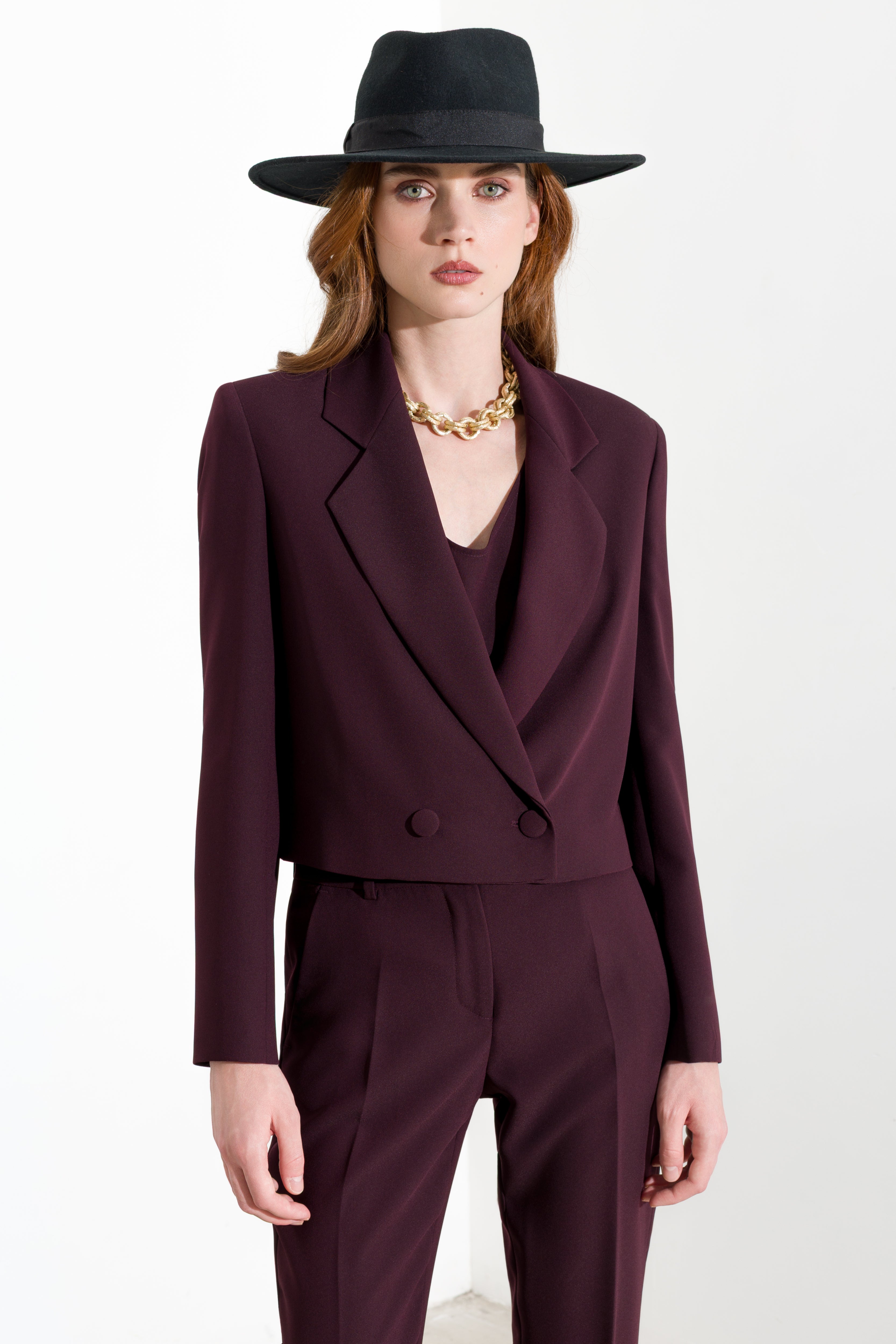 Blazer corto doppiopetto