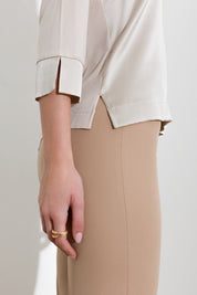 Blusa in seta viscosa